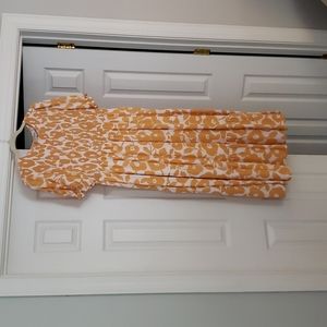 Floral midi dress with pockets